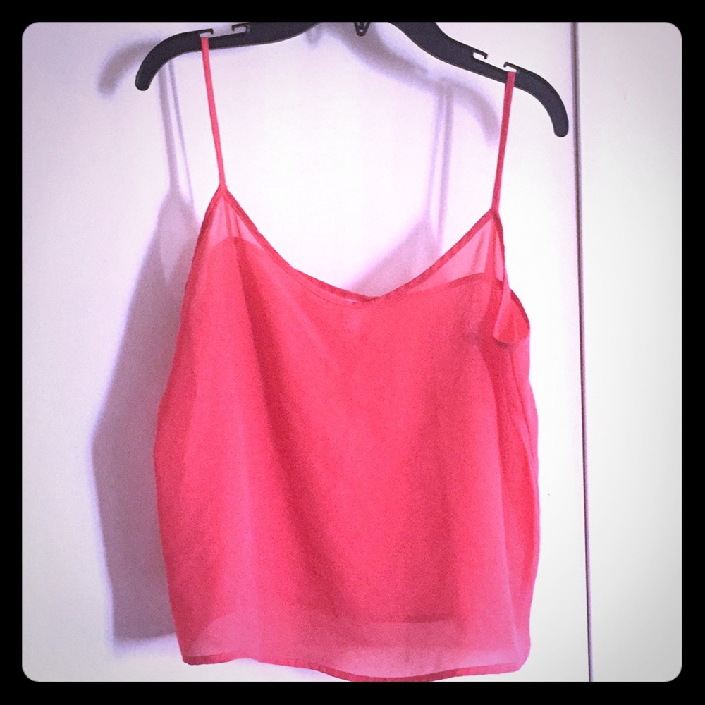Sheer orange American Apparel cami