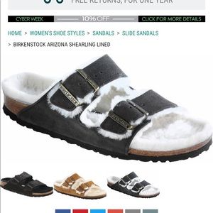 Fur lined birkenstocks!