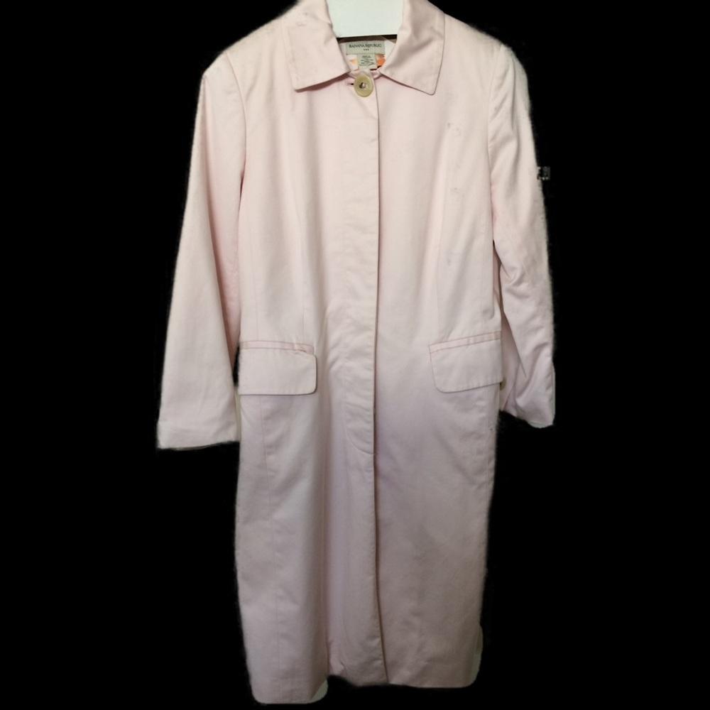 Banana republic pink trench coat size S