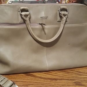 PRELOVED TAUPE MATT AND NAT BAG