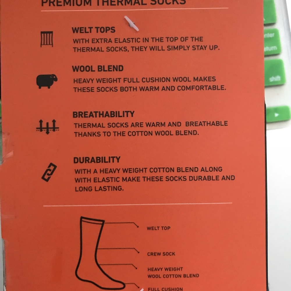 12 pr. Heavy Thick Wool Blend Thermal Socks Final - Picture 5 of 6