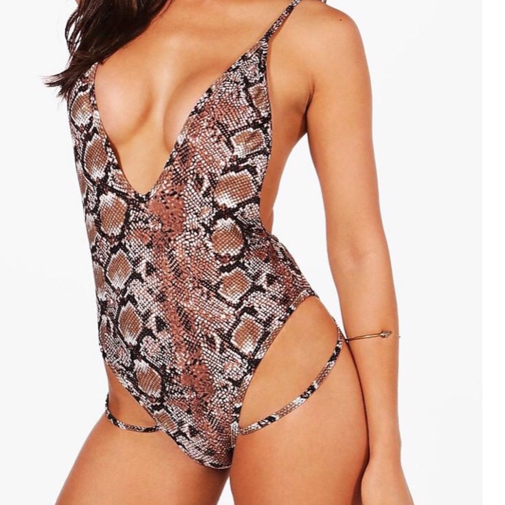 Snakeskin one piece swim