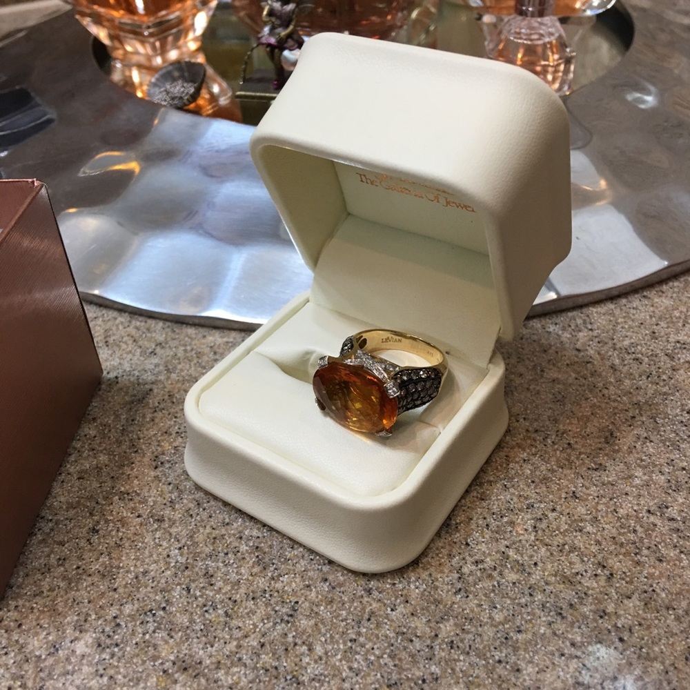 LeVian diamond and chocolate cocktail ring