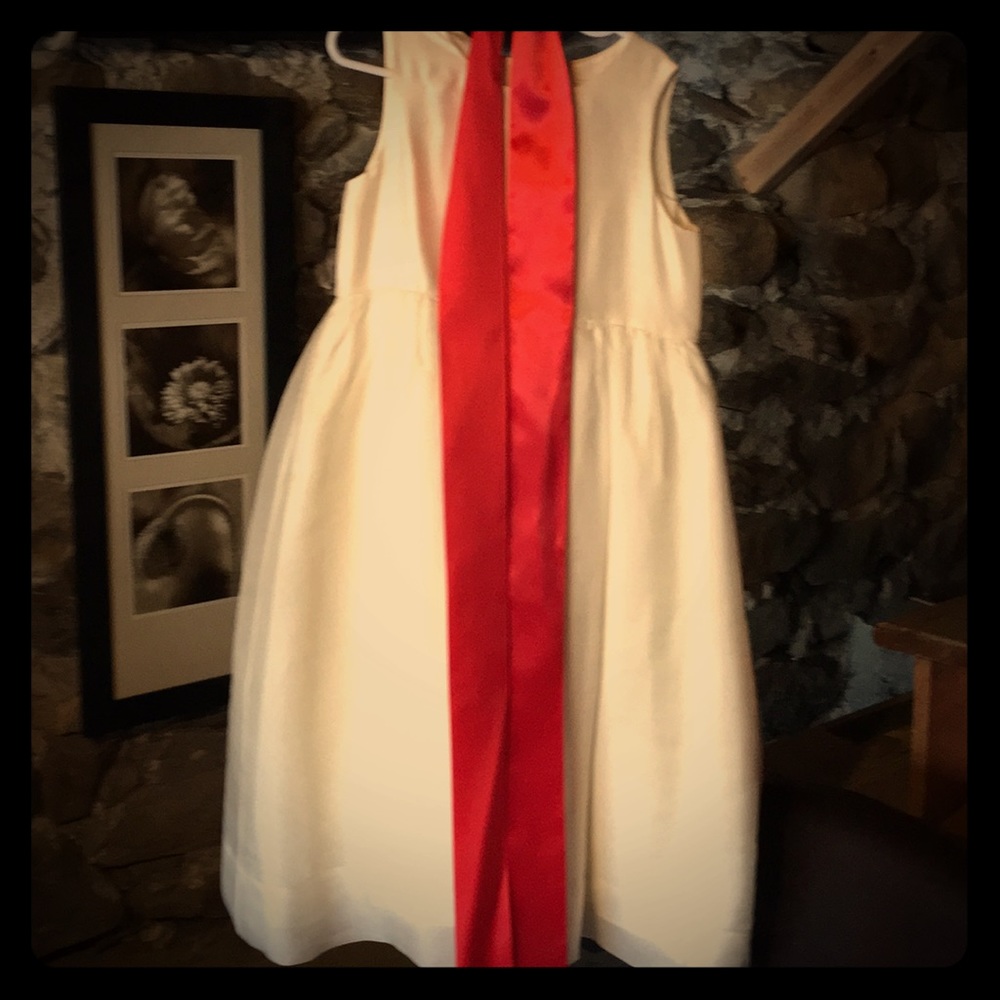 Simple Red Bow Party Dress