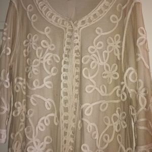 Cream embroidered jacket