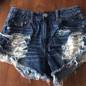 American Eagle Hi-Rise Festival Shorts