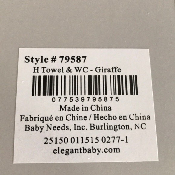 Baby’s Hooded Towel and Washcloth Set NWT - Picture 3 of 5