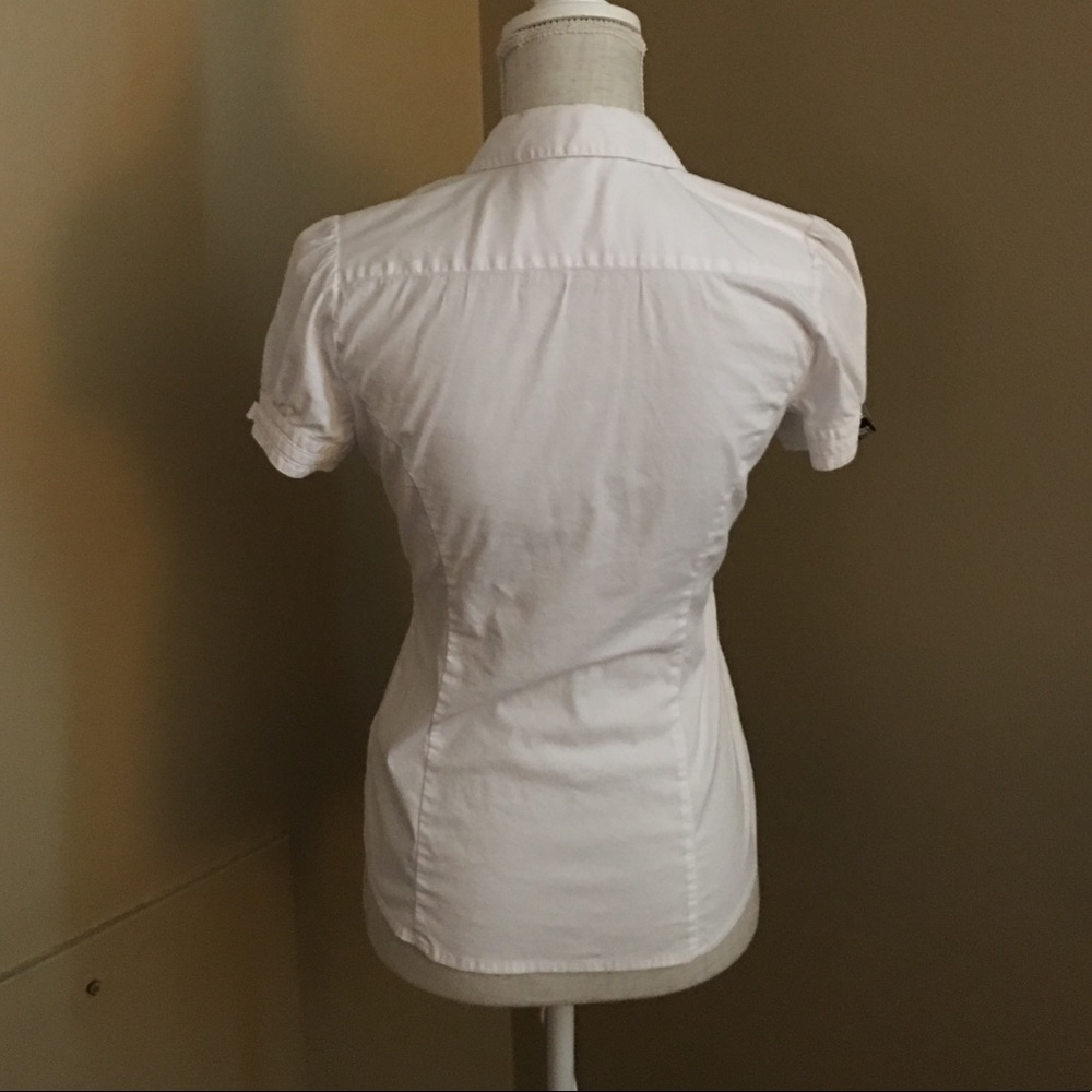 Express Slimming Button-Down Blouse - image 3