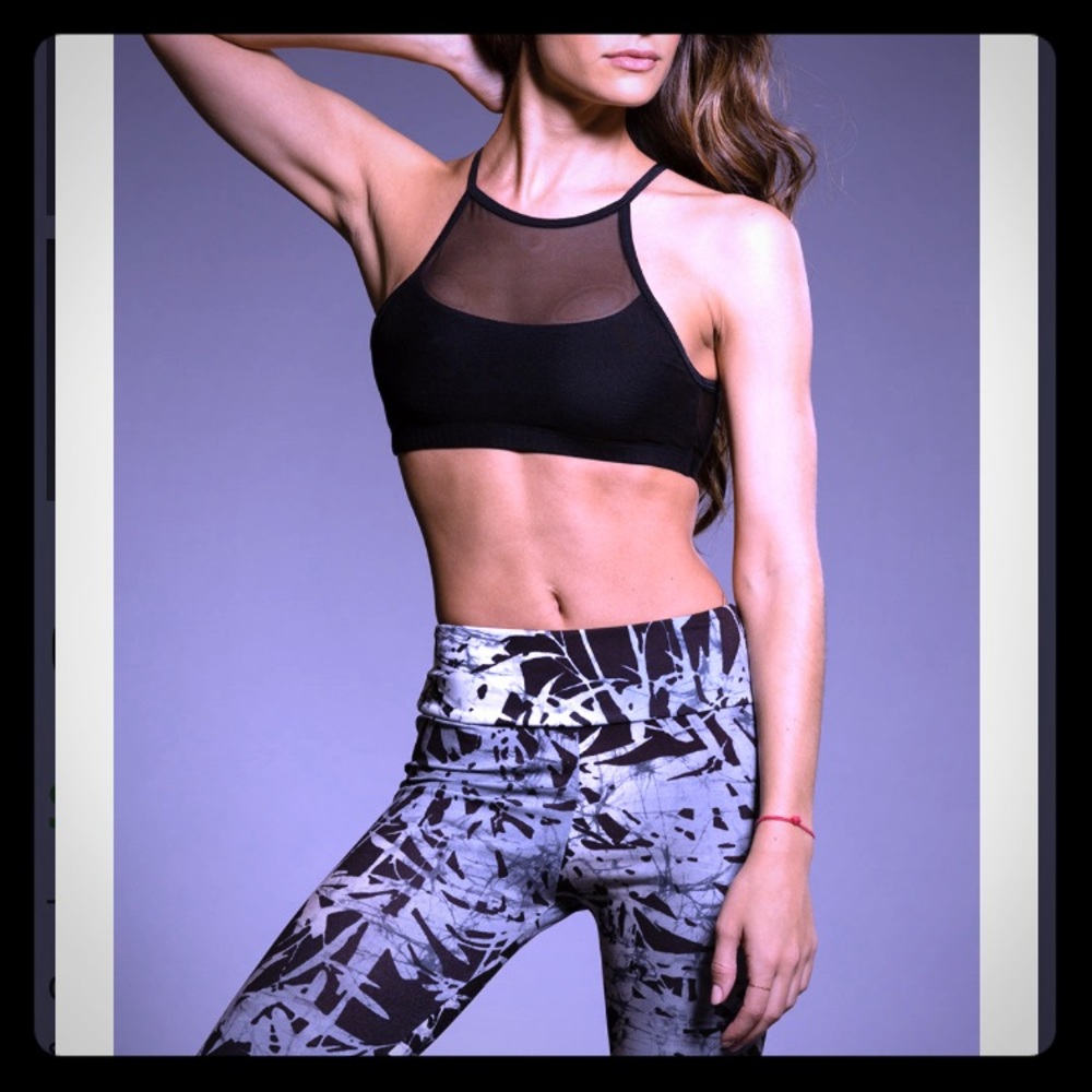 Onzie Yoga Halter Mesh Sports Bra