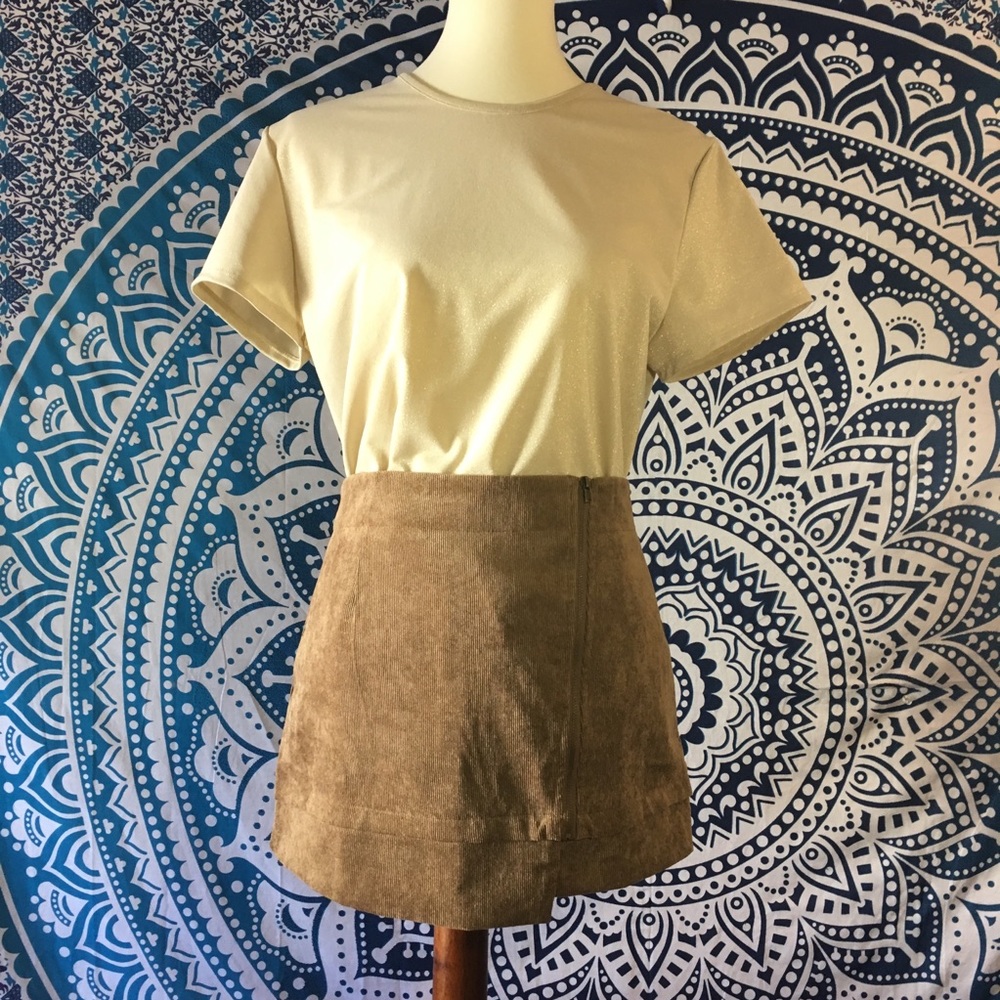 Vintage Hanover Size Large Corduroy Asym Skirt