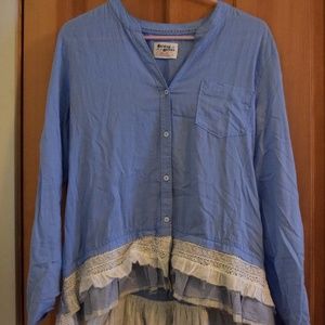 holding horses button down shirt