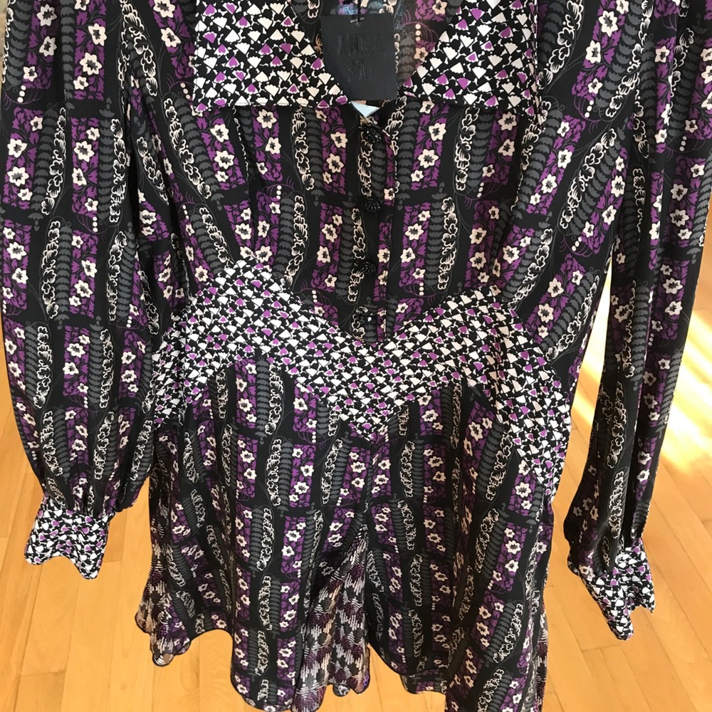 NWT Anna Sui Rare Silk Pattern Dress