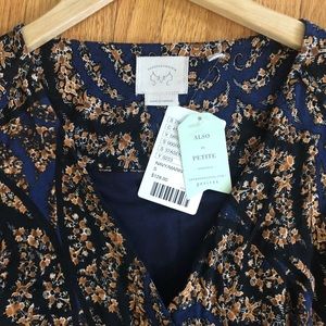 Anthropologie Navy Wrap dress