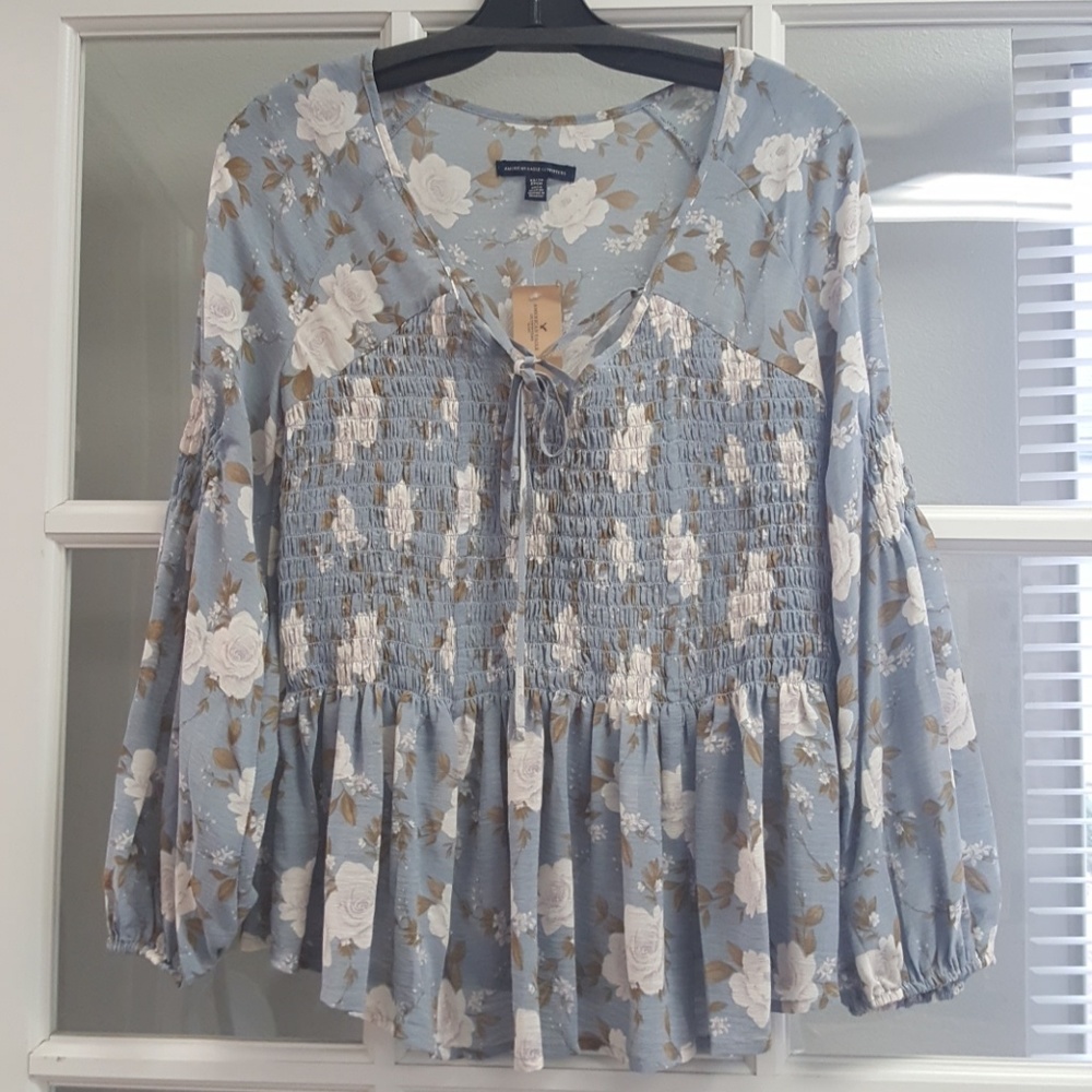 NWT American Eagle Smocked Peasant