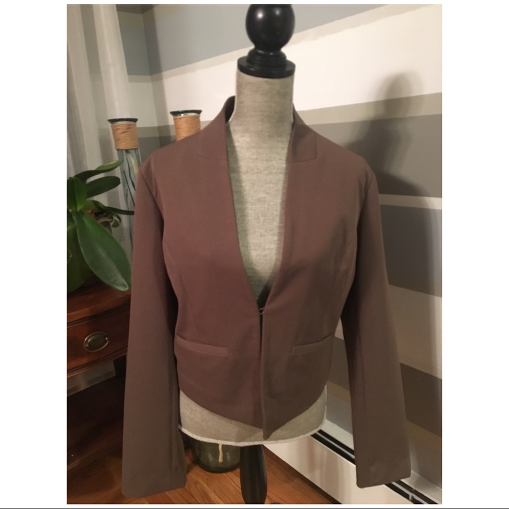Lapis Taupe Short and Fitted Jacket