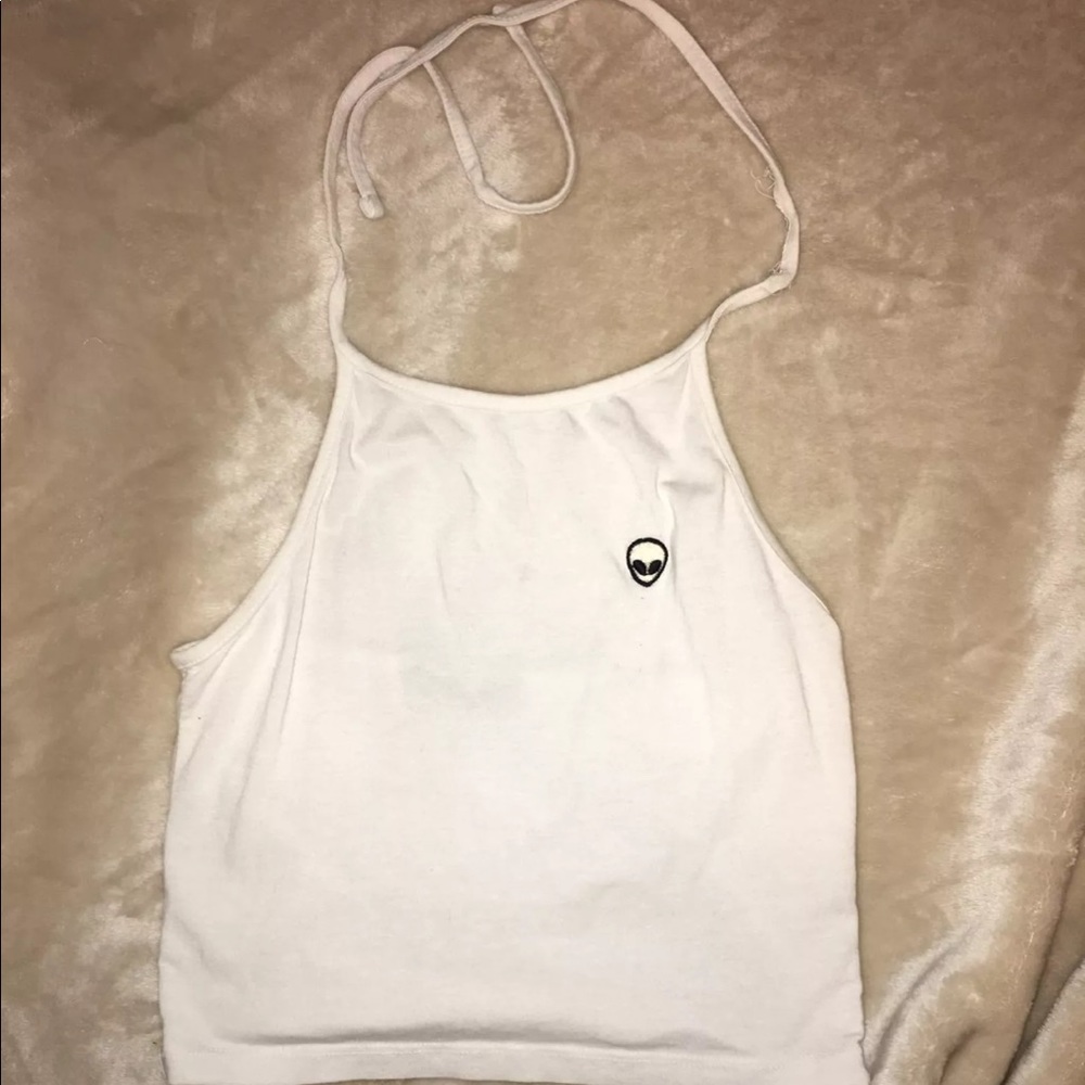 Brandy Melville Cropped Halter Alien Top
