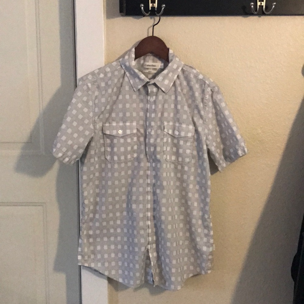 Calvin Klein Slim Fit Botton Blouse