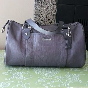 Coach Avery embossed crock satchel