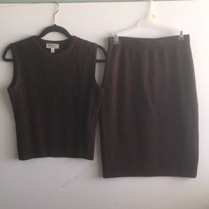 St. John vest and pencil skirt