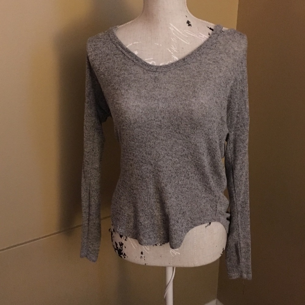 Express Neck Strap Detail Long Sleeve Top