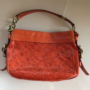 Burnt orange Authentic Coach limited addition bag