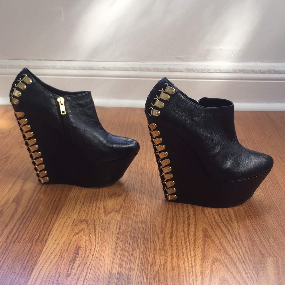 Betsey Johnson Chunky Wedge Platform Ankle Boot