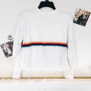 Brandy ♡ Melville Acacia Rainbow Stripe Top