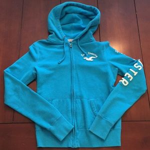 Hollister Blue Full Zip Hooded Jacket