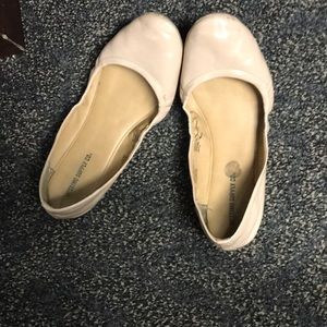 Tan colored ballet flats