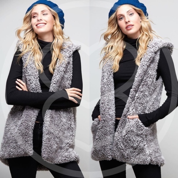 TOPANGA Softest Hello Fall Vest - GREY - Picture 2 of 2