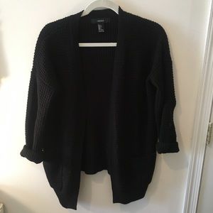 Forever 21 chunky black cardigan