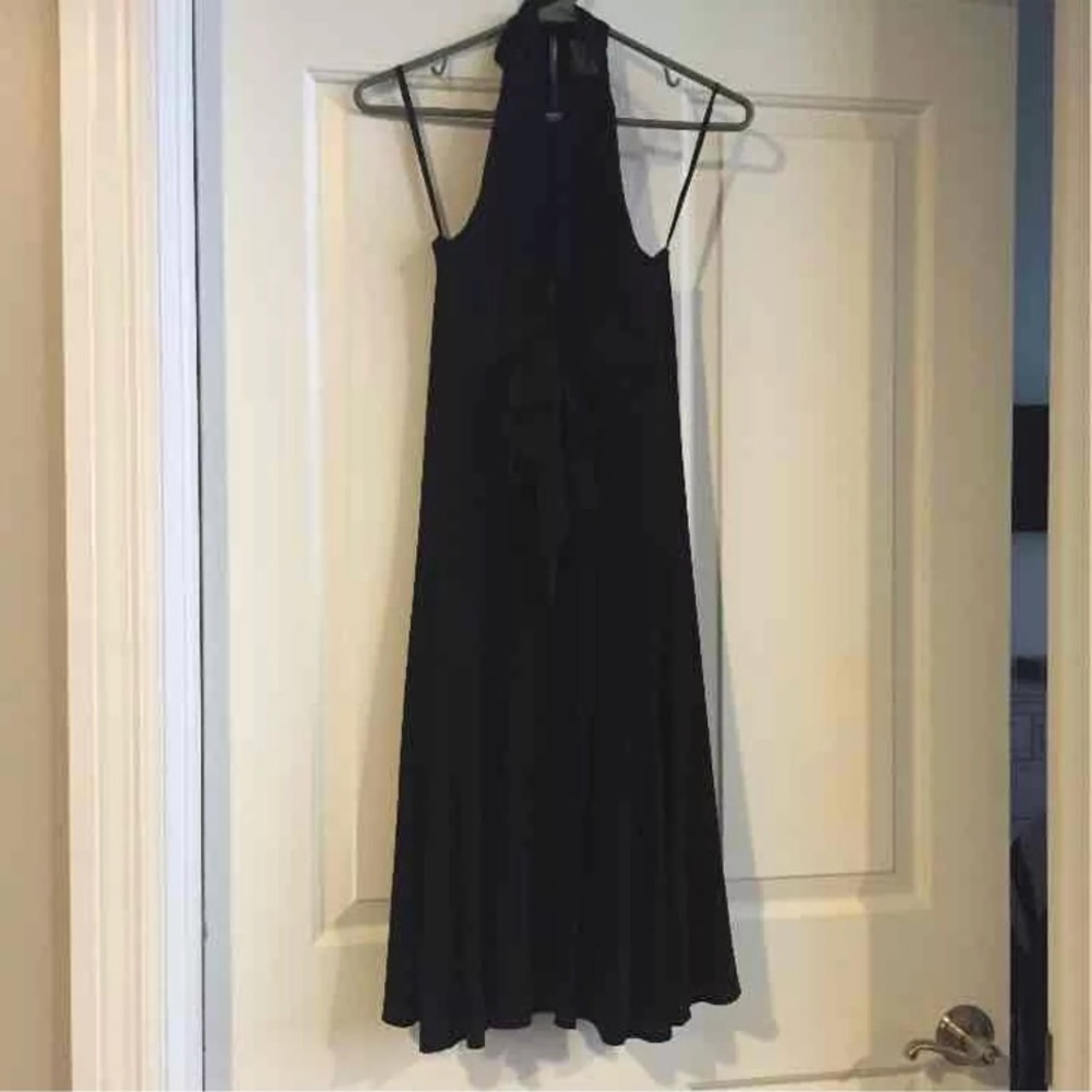 BCBG Maxazria Black Halter Dress, sleeveless - Picture 2 of 4