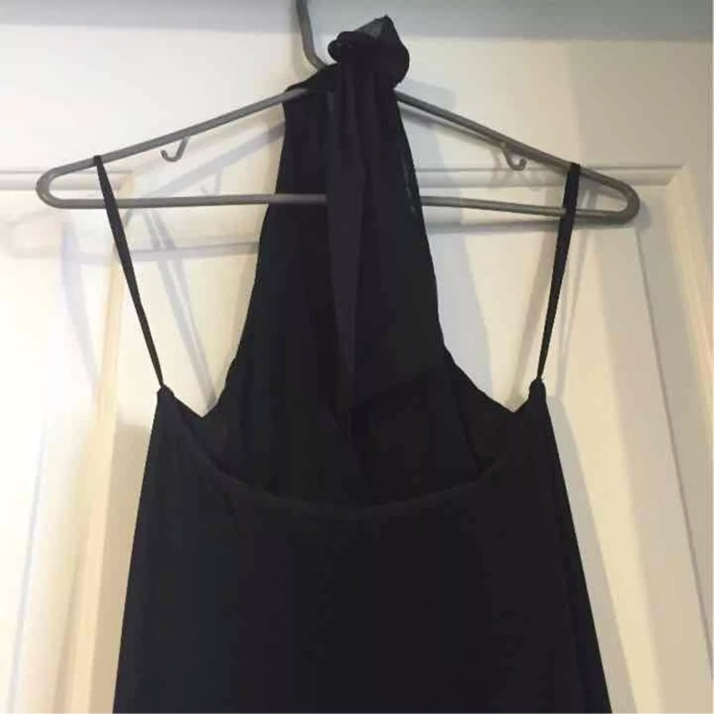 BCBG Maxazria Black Halter Dress, sleeveless - Picture 3 of 4