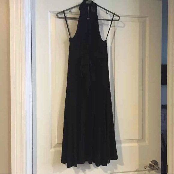 BCBG Maxazria Black Halter Dress, sleeveless - Picture 2 of 4