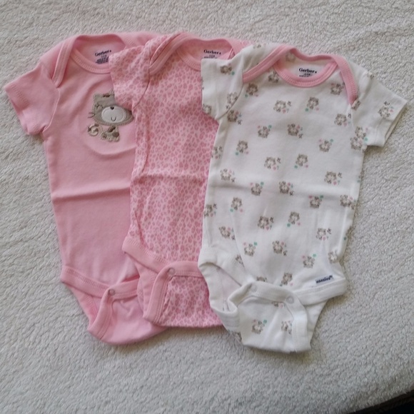 Gerber Bodysuit Set Baby Girl 0-3 Months - Picture 1 of 4