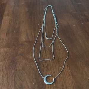 Moon and stars necklace