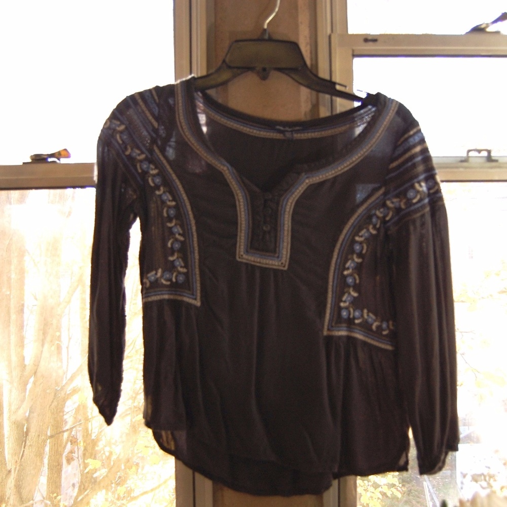 Grey Blouse American Eagle