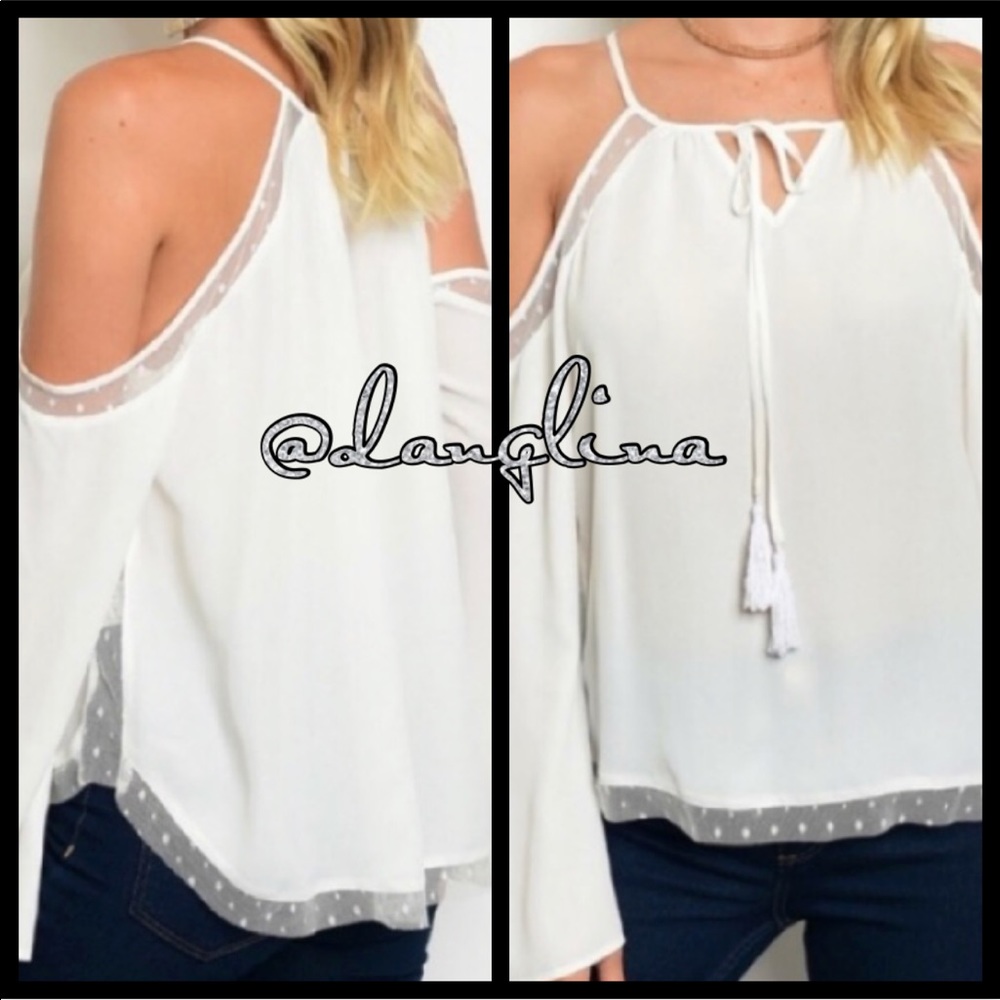 Cute cold shoulder top