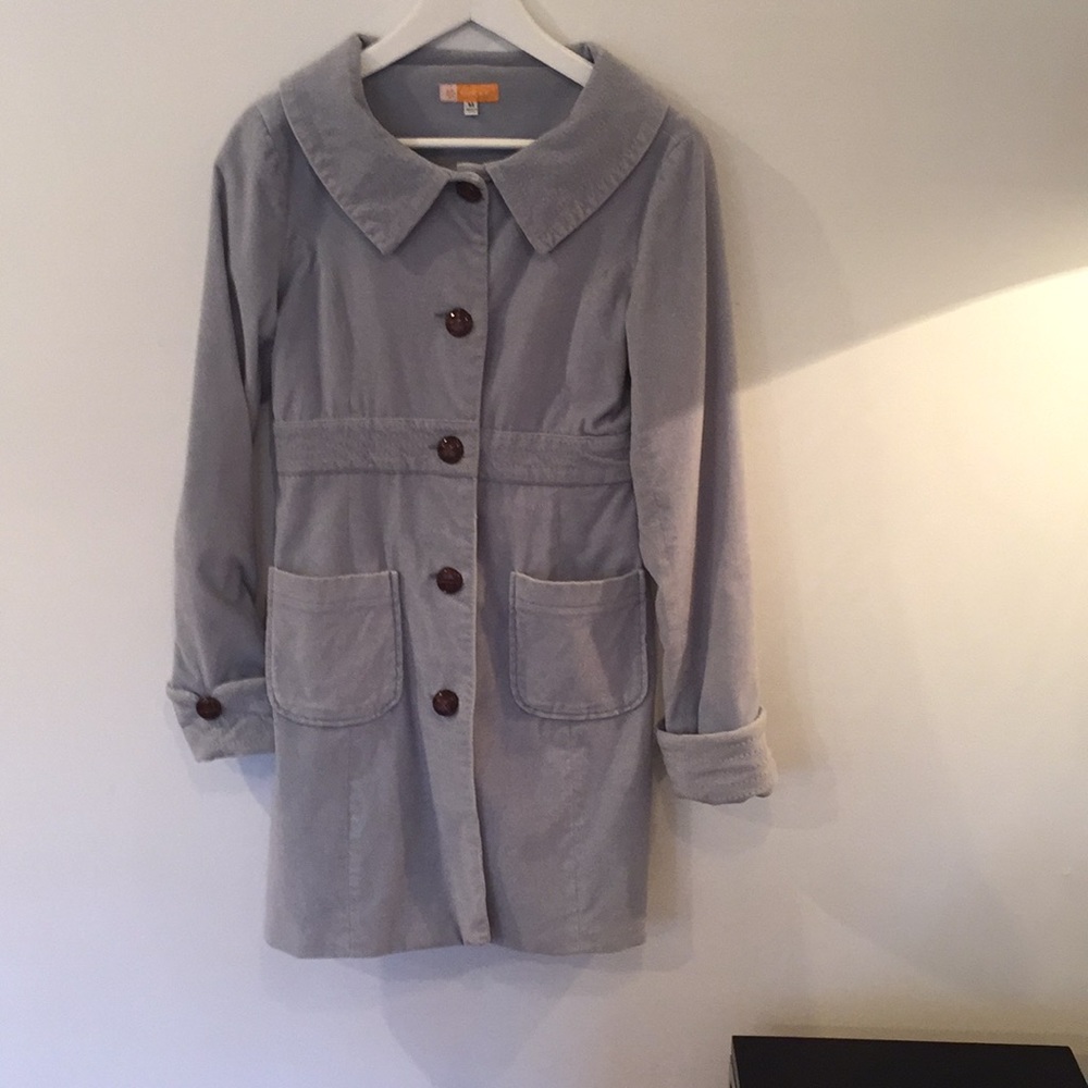 Anthro Tulle velvet pea coat long trench