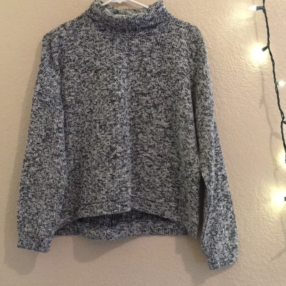 Forever 21 Grey and Black Knit Turtleneck