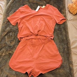 Pacsun Rusty orange romper