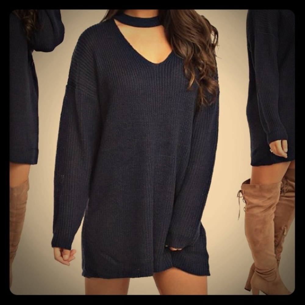 LAST ONE🔥Oversized loose knit choker sweater - Picture 2 of 7