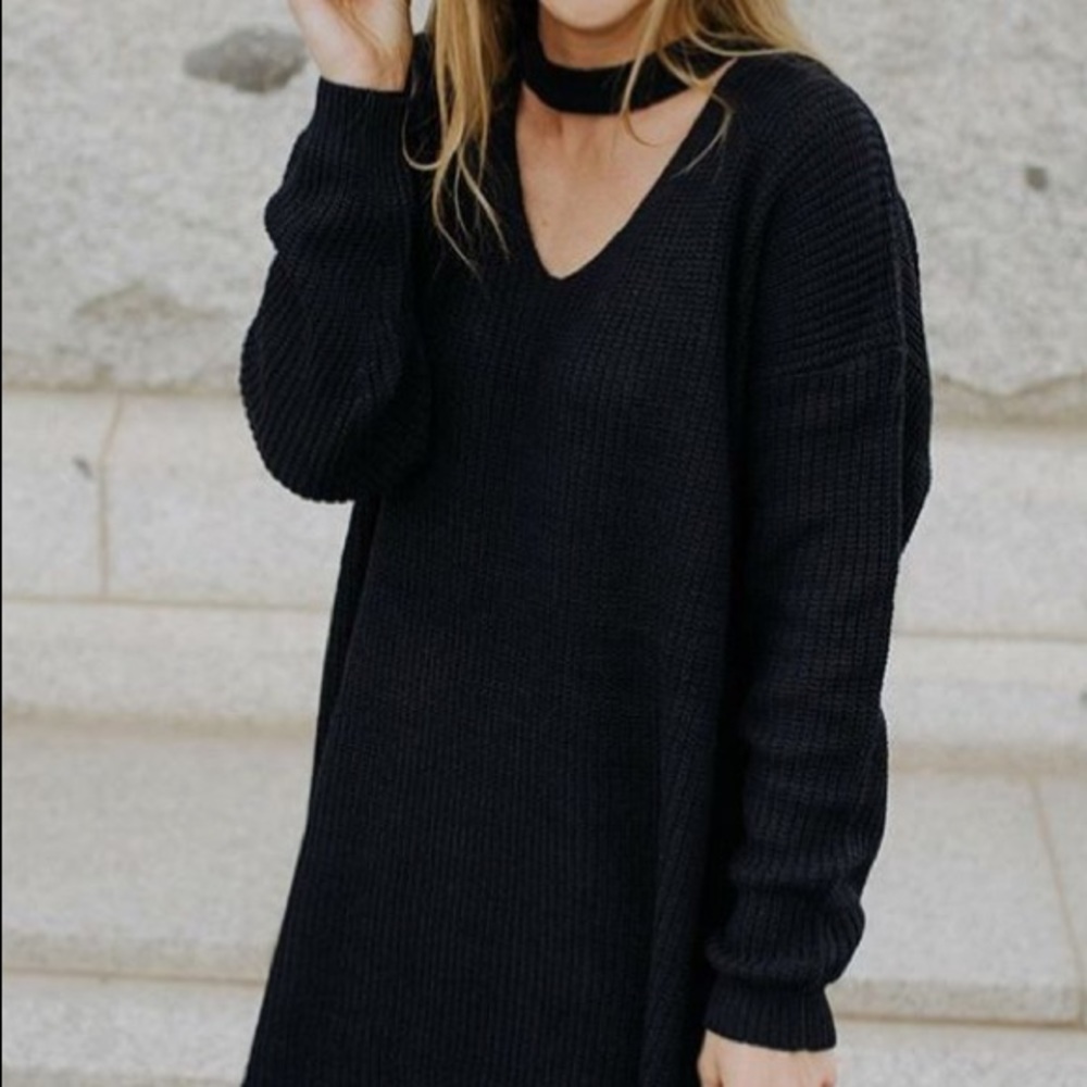 LAST ONE🔥Oversized loose knit choker sweater - Picture 7 of 7
