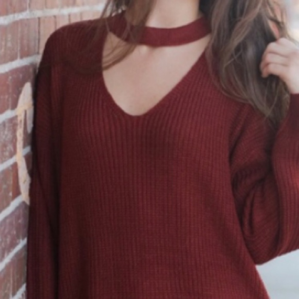 LAST ONE🔥Oversized loose knit choker sweater - Picture 5 of 7