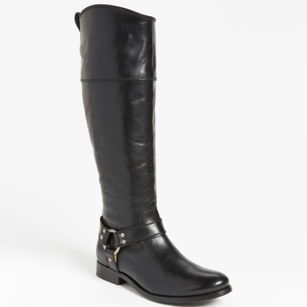 Frye Melissa Harness Boots 8.5 Black