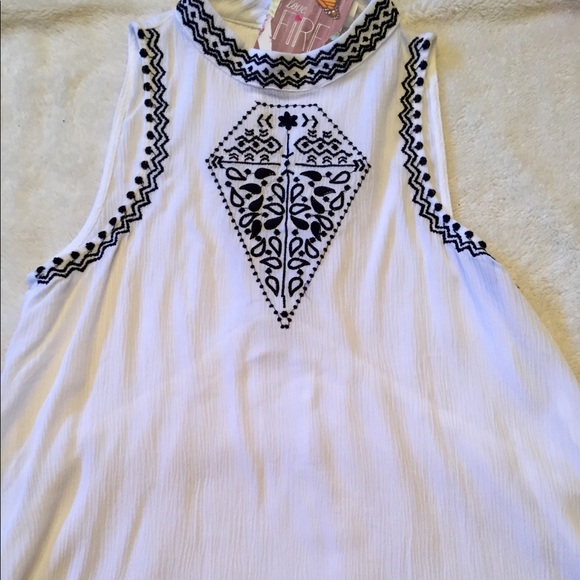 Love Fire Tops - Love Fire Blouse, swing top, New w/Tags. Sz Small