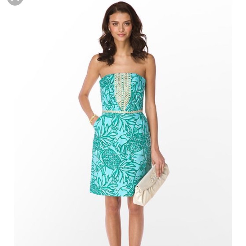 Lilly Pulitzer Toucan Tango strapless dress