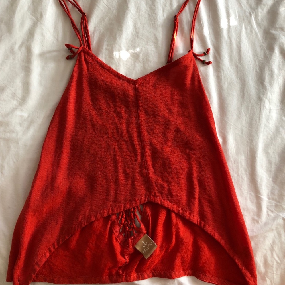Tallow red tank top