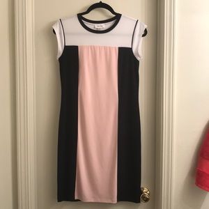 Calvin Klein color block shift dress