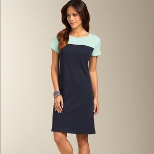 Talbots Color-Block Shirt Dress